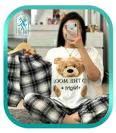 ست لباس راحتی دخترانه 3 تکه طرح خرس قهوه ای