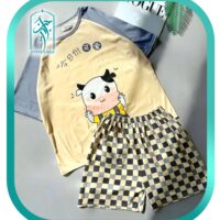 تی شرت و شرتک زنانه طرح گاو