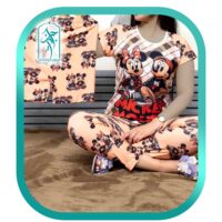 لباس راحتی ۳ تکه دخترانه طرح Mickey Mouse مدل 035