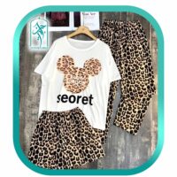 لباس ست 3 تکه راحتی زنانه طرح موش Seoret لندن کلاب مدل 048