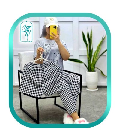 لباس ست 3 تکه راحتی دخترانه طرح خرس عروسکی SEAFOOD مدل 053