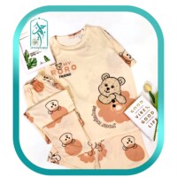 لباس سه تکه راحتی زنانه و دخترانه طرح خرس MY RORO کد H070