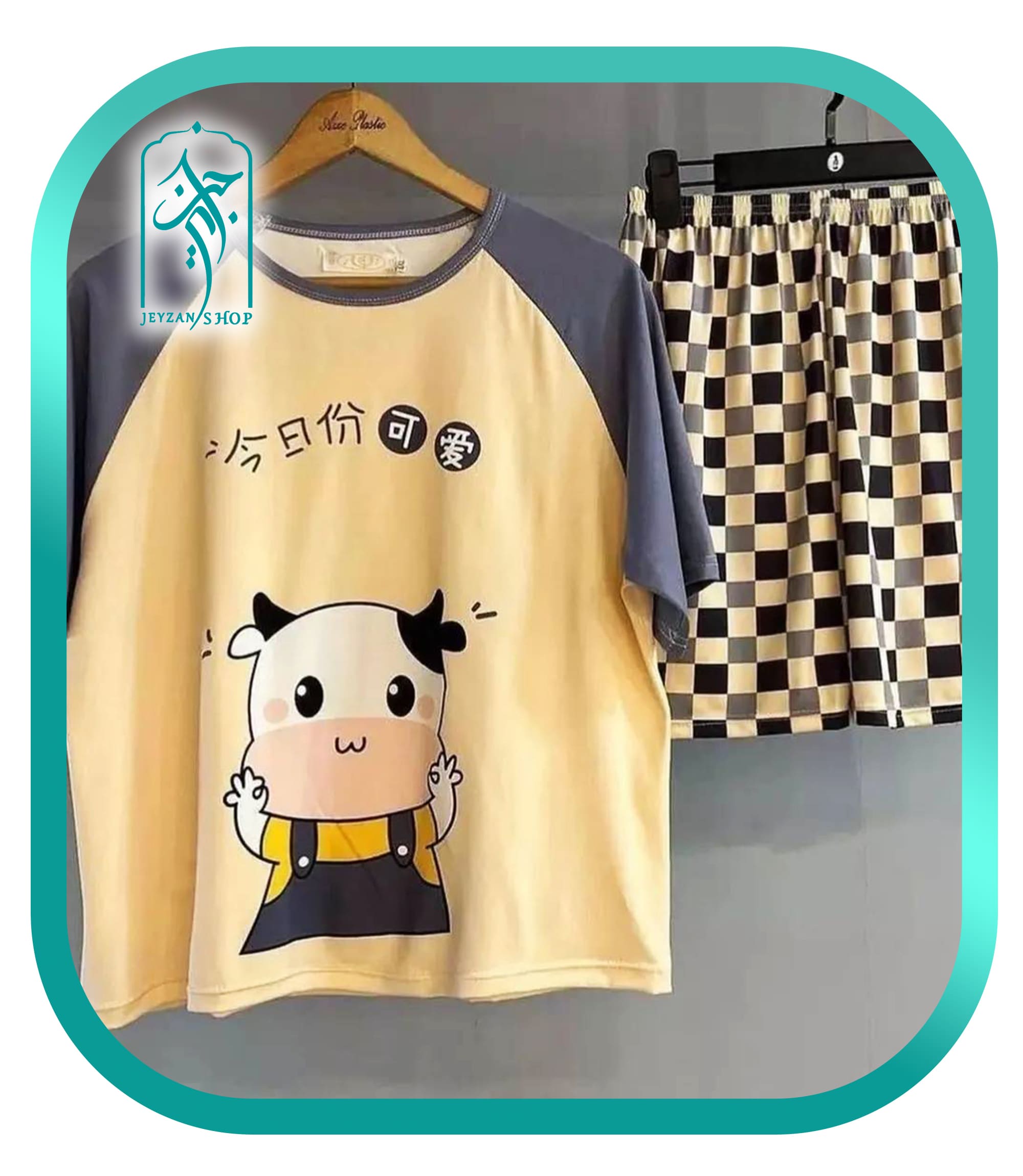 تی شرت و شرتک زنانه طرح گاو