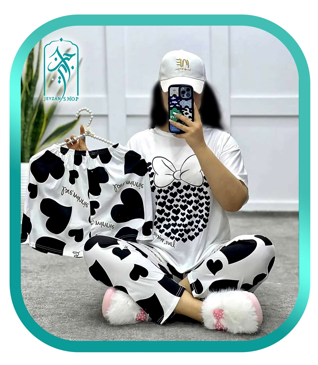 لباس راحتی ۳تکه زنانه مدل میکی ماوس قلبی 007