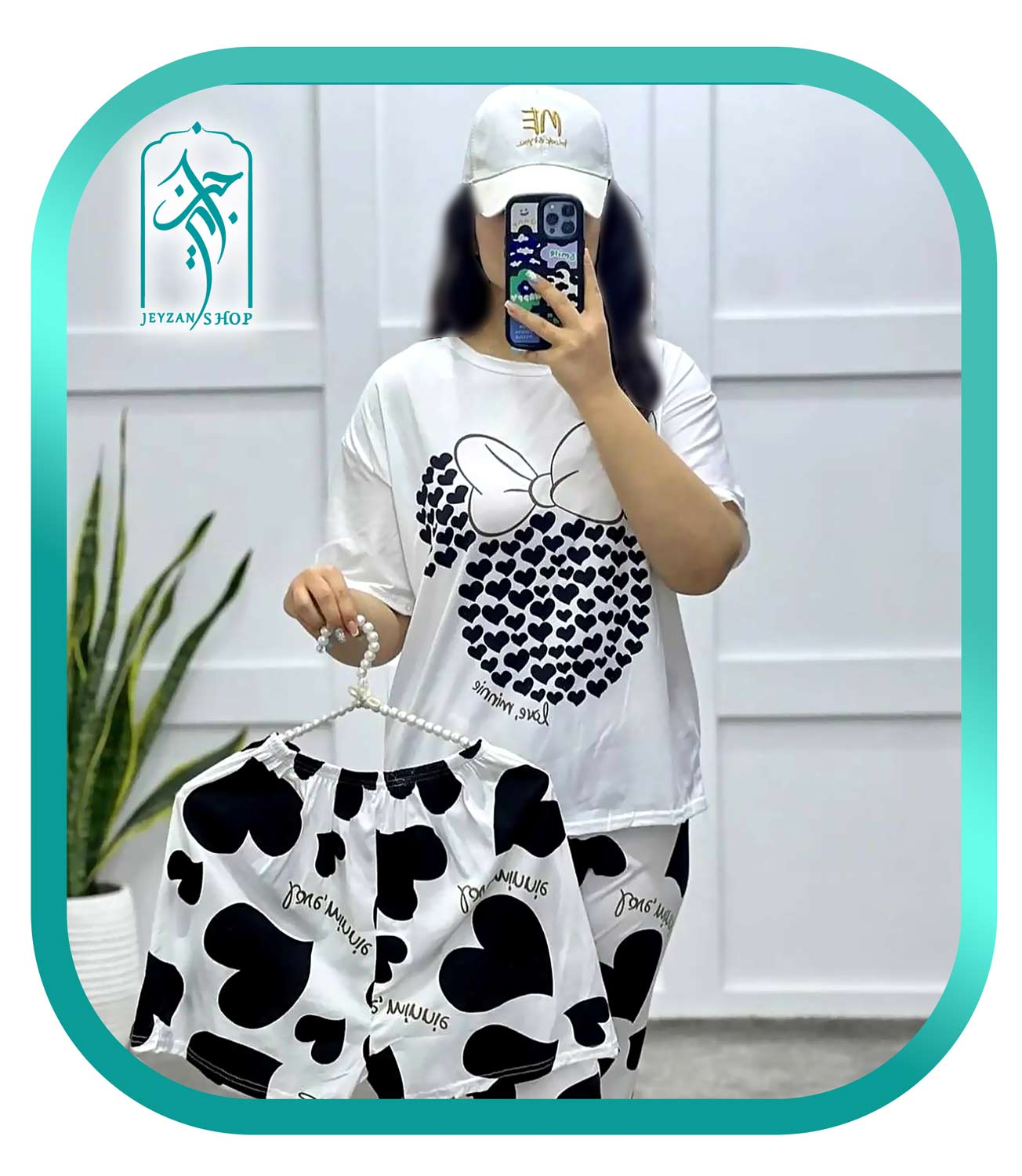 لباس راحتی ۳تکه زنانه مدل میکی ماوس قلبی 007