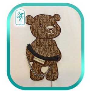 تی شرت دخترانه طرح خرس قهوه ای دیور کد 030