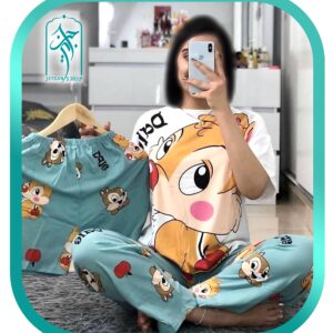 لباس راحتی 3 تکه زنانه طرح سنجاب Dale