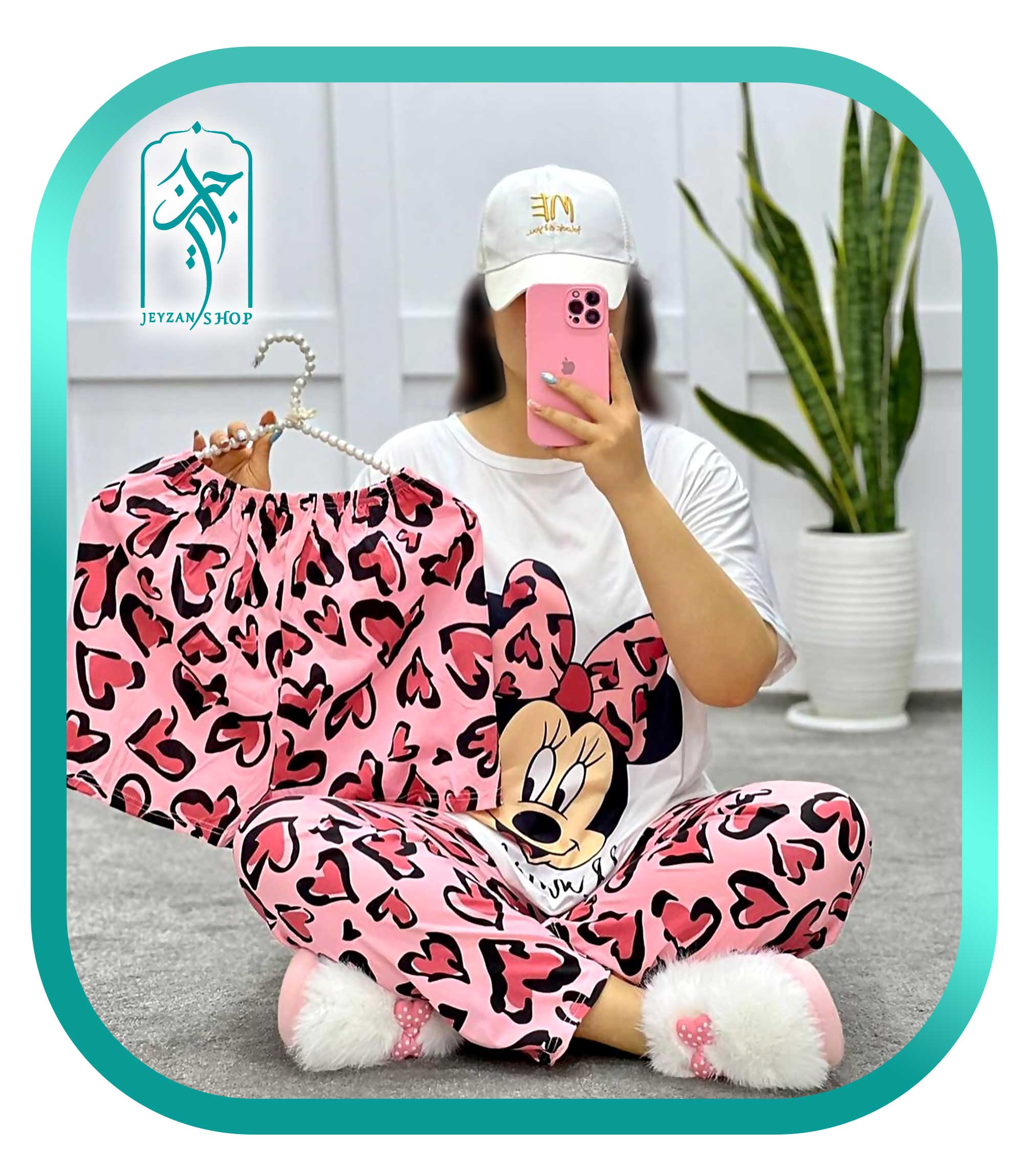 لباس 3 تکه راحتی زنانه مدل میکی موس قلبی