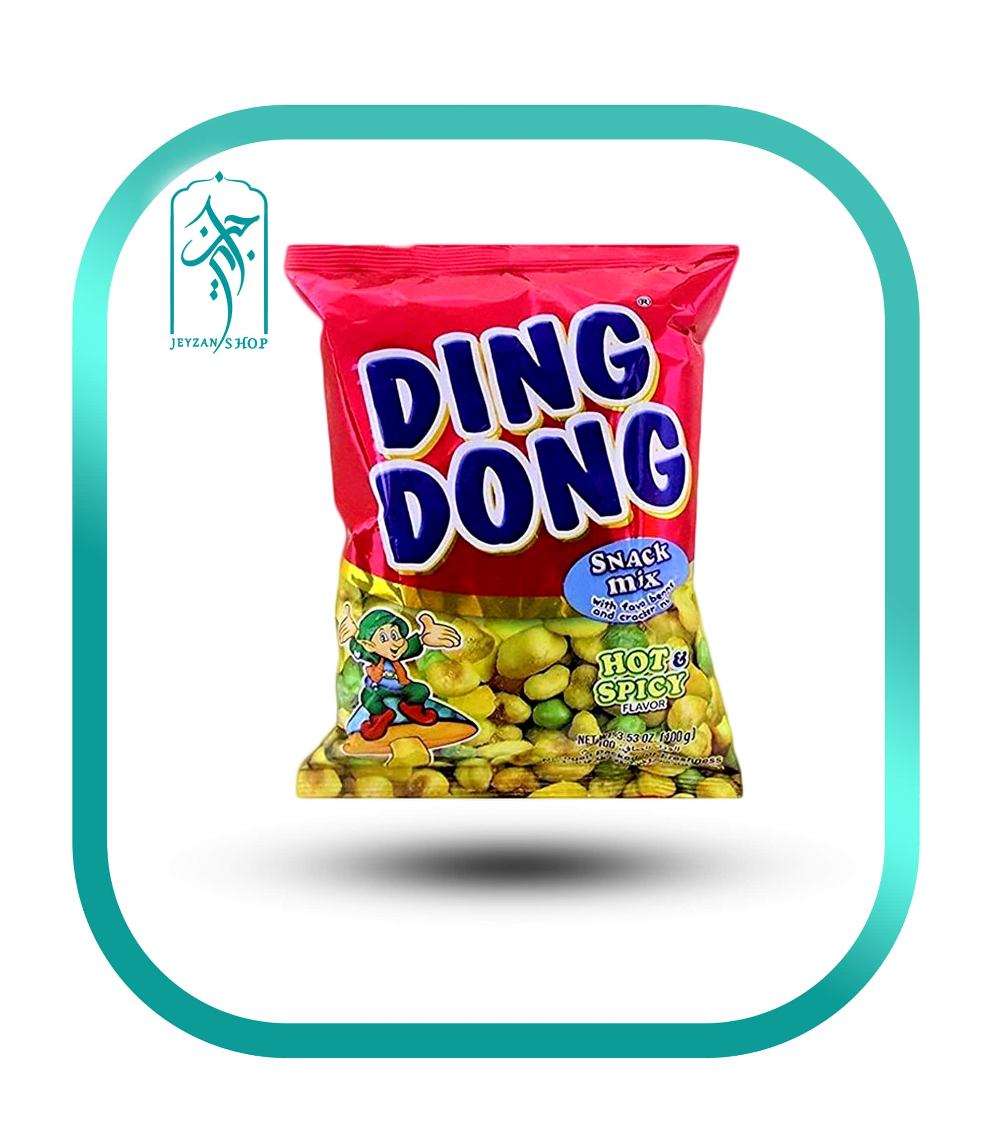 اسنک دینگ دونگ ding dong اسپایسی تند قرمز رنگ