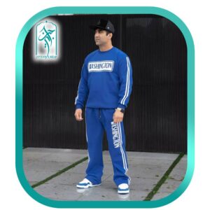 ست دورس و شلوار اسلش مردانه طرح WASHINGTON مدل 055