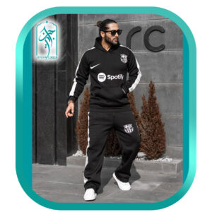 ست سوییشرت و شلوار مردانه طرح اسپاتیفای بارسلونا مدل H090