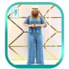 ست لباس راحتی ، مجلسی و خانگی دخترانه پلیسه بگ راه راه مدل 051