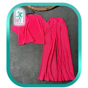 ست لباس راحتی ، مجلسی و خانگی زنانه پلیسه بگ راه راه مدل 051