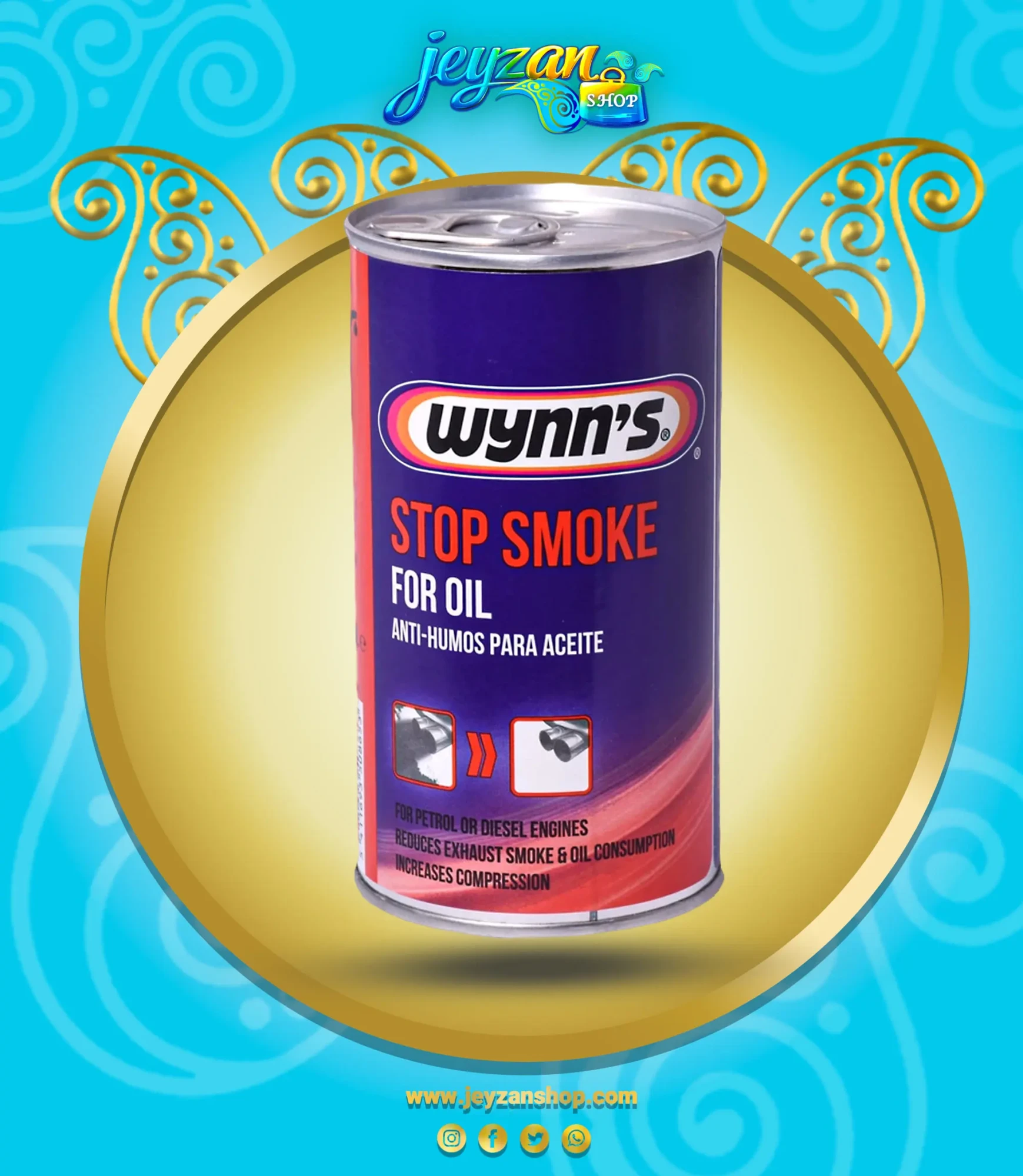 مکمل روغن ضد دود وینز مدل Stop حجم 325 میلی لیتر