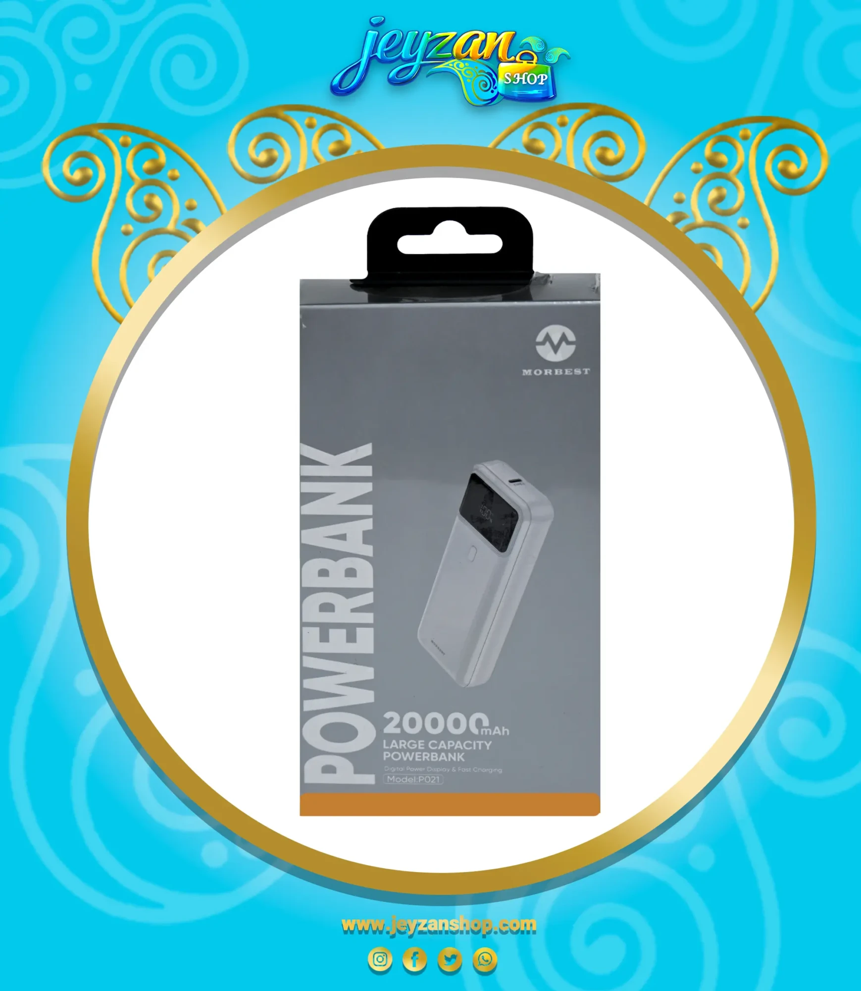 پاوربانک 20000 موربست مدل p021