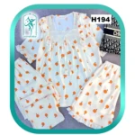 Womens and girls three piece frill set with square colla.