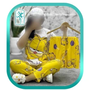 ست 3 تکه لباس زنانه طرح گارفیلد خوابالو مدل H160