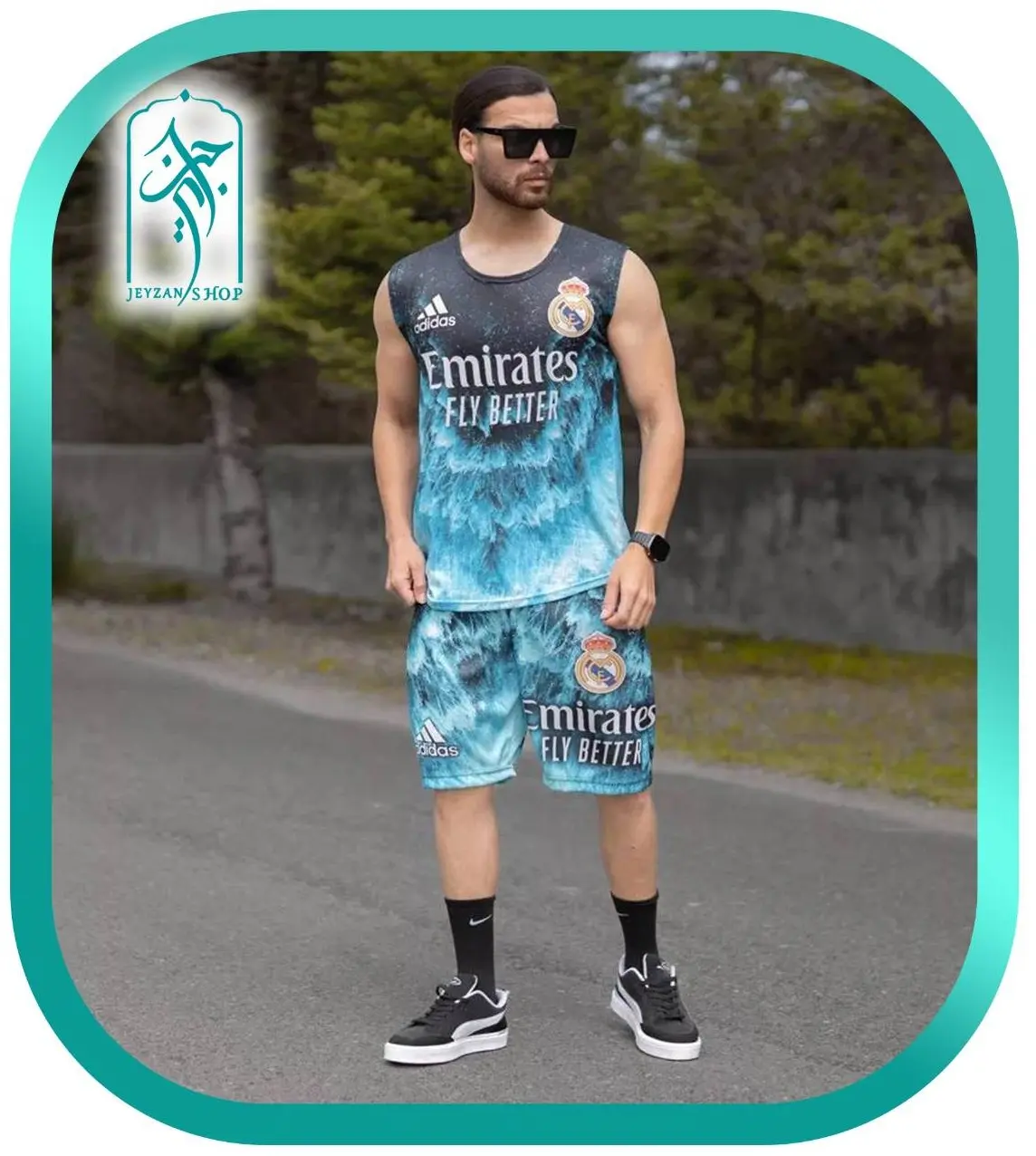 MEN TOP AND SHORTS SET SEA WAVE MODEL CODE M163