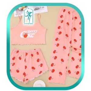 WOMENS COMFORTABLE 3 PIECE DRESS SET MODEL CHERRY CODE H200