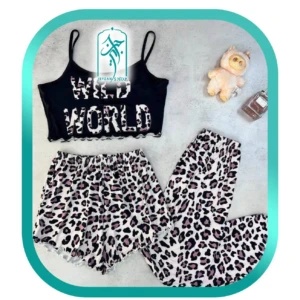 WOMENS COMFORTABLE 3 PIECE DRESS SET MODEL LEOPARD CODE H206