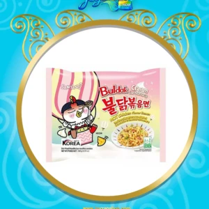 SAMYANG KOREAN NOODLES HAVE A CREAMY CARBONARA FLAVOR