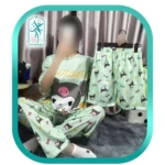 لباس ست 3 تکه زنانه طرح کرومی سبز کد H176