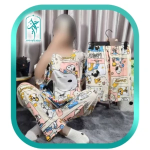 WOMENS COMFORTABLE 3 PIECE DRESS SET MODEL SNOOPY CODE H180