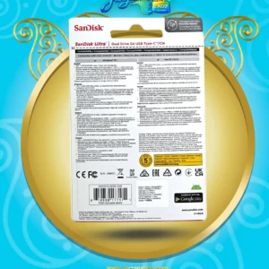 فلش مموری سن دیسک دو رابط 64 گیگ Ultra Dual Drive GO