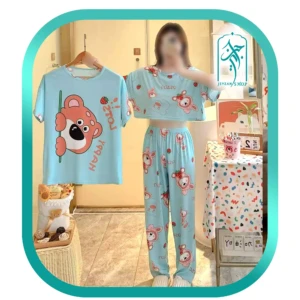 لباس ست سه تکه زنانه طرح خرس هپی کد H291