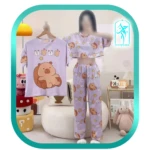 لباس ست سه تکه زنانه طرح خرس کاکا کد H293