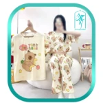 لباس ست سه تکه زنانه طرح لاپی بارا کد H285