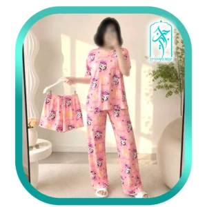 لباس ست سه تکه زنانه طرح کیتی گاوی کد H226