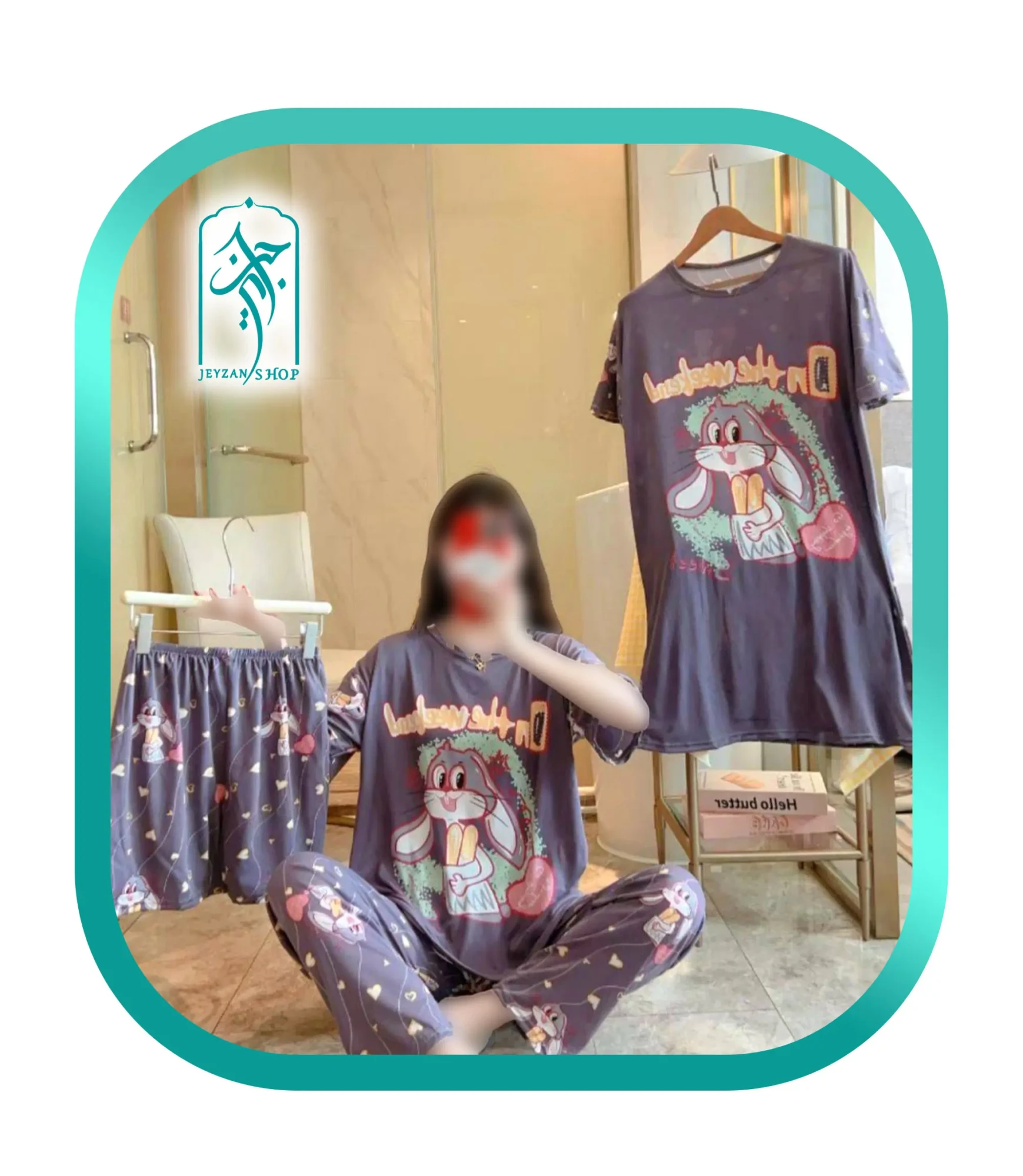 WOMENS FOUR PIECE DRESS SET BUGS BUNNY DESIGN CODE H238