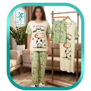 WOMENS FOUR PIECE DRESS SET COW DESIGN CODE H239