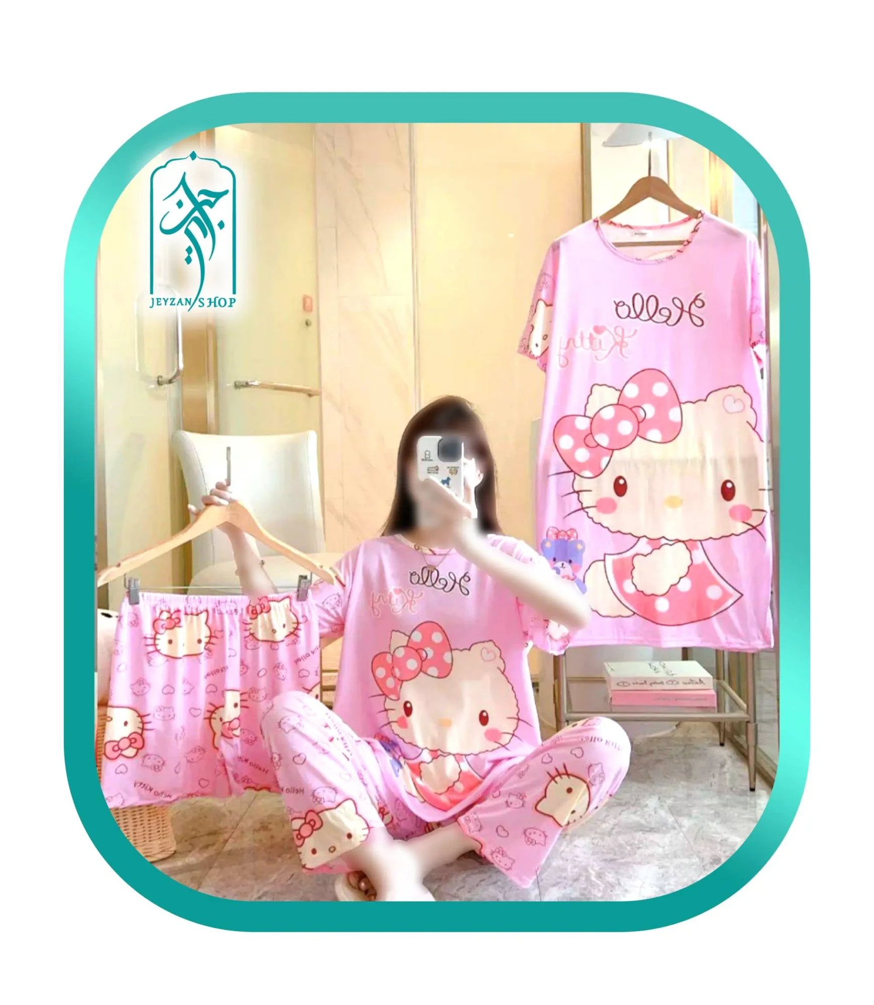 WOMENS FOUR PIECE DRESS SET HELLO KITTY DESIGN CODE H234