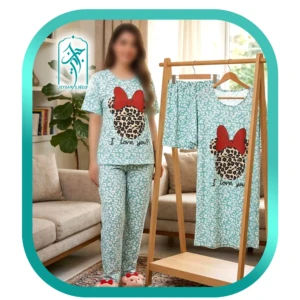 WOMENS FOUR PIECE DRESS SET MICKEY MOUSE LEOPARD DESIGN CODE H232