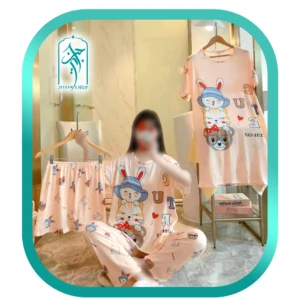 WOMENS FOUR PIECE DRESS SET RABBIT AND HIS FRIENDS DESIGN CODE H231