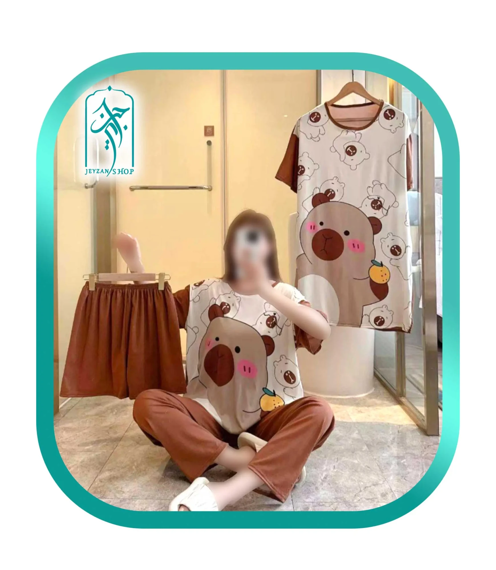 WOMENS FOUR PIECE DRESS SET RED LIPPED BEAR DESIGN CODE H235