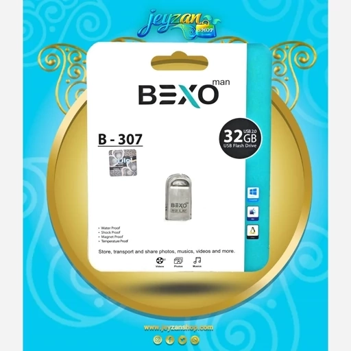 فلش مموری بکسو مدل B307 نقره ایی ظرفیت 32گیگابایت