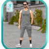 ست تاپ و شلوارک مردانه کد H150