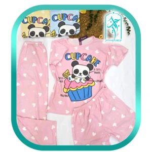 لباس ست سه تکه زنانه و دخترانه طرح capcake کد H220