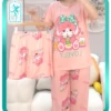 لباس ست سه تکه زنانه و دخترانه طرح هاپو کد H210