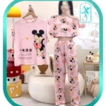 لباس ست سه تکه زنانه و دخترانه طرح میکی و مینی کد H287