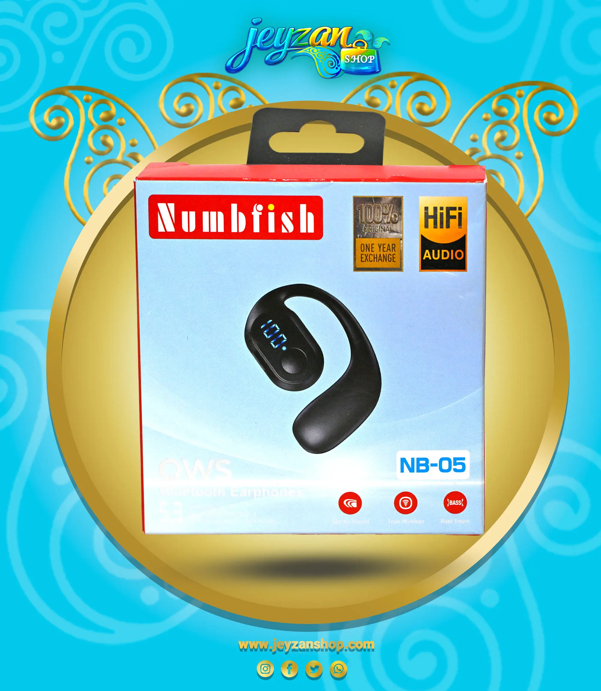 هندزفری تک‌گوشی بلوتوثی Numbfish مدل NB-05